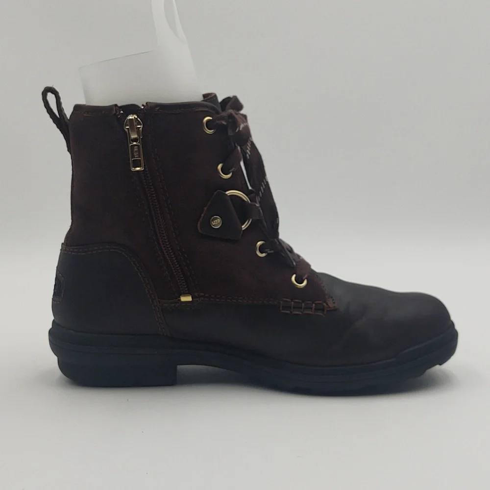 UGG Hapsburg Hiker Boots Brown Suede Leather 7.5 Hiking Gorpcore Après Ski